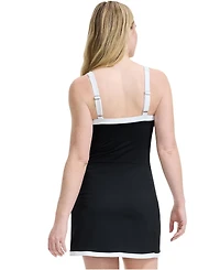 Lands' End Women's V-Neck Wrap Skirt Swim Dress