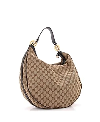 Pre-Owned Gucci Large Twins Hobo Gg Canvas