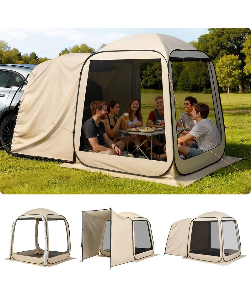 Mecale Pop-Up Suv Tailgate Screen House Tent