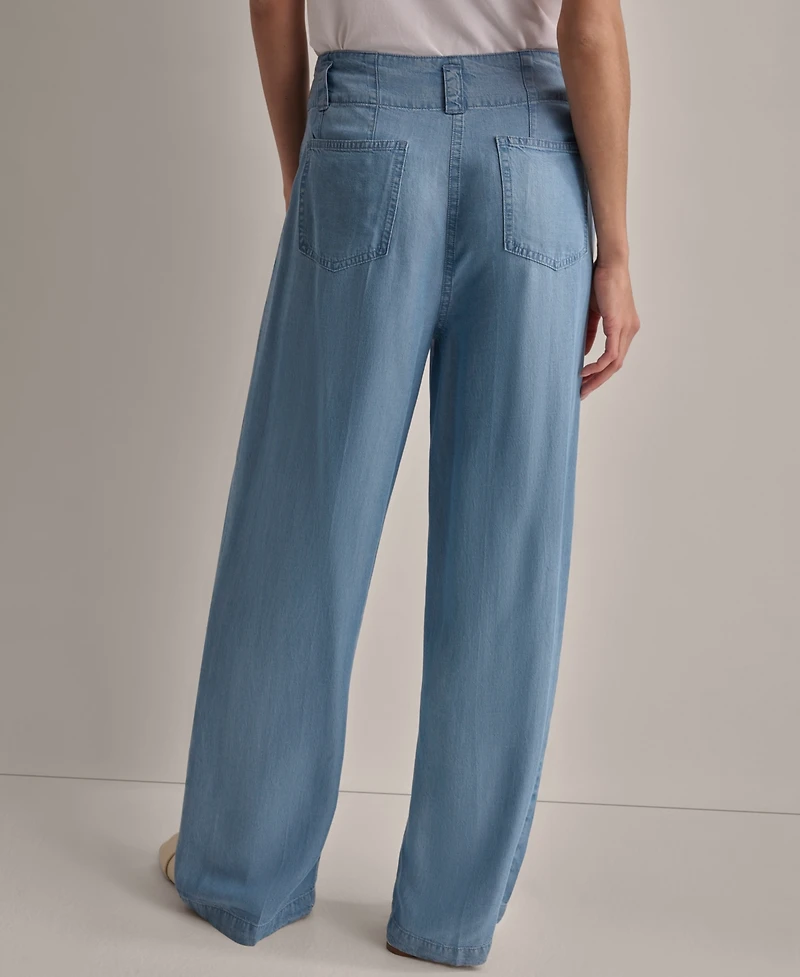 Dkny Women's Chambray Wide-Leg Pants