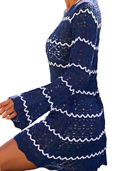 Cupshe Women's Independent Striped Cover-Up Mini Beach Dress