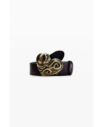 Desigual Women's Leather Heart Belt