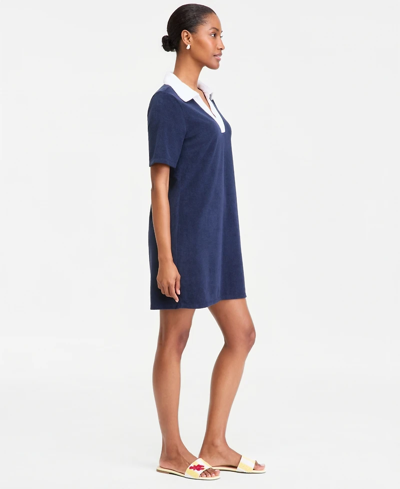 On 34th Women's Terry Relaxed Polo Dress, Macy's Exclusive