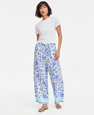 On 34th Women's Serene Shores Wide-Leg Pull-On Pants, Macy's Exclusive