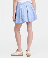 On 34th Women's Variegated Stripe Pull Bubble-Hem Mini Skirt, Macy's Exclusive
