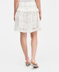 On 34th Women's Cotton Corded Lace Drop-Waist Mini Skirt, Macy's Exclusive