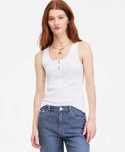 On 34th Women's Scoop-Neck Henley Tank Top, Macy's Exclusive