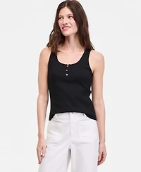 On 34th Women's Scoop-Neck Henley Tank Top, Macy's Exclusive