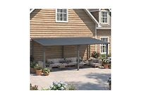 Aecojoy 20' x 10' Hardtop Gazebo Outdoor Pergola Lean to Metal Pergolas