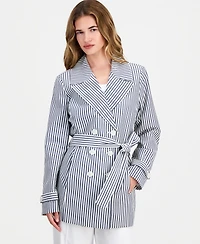 Tahari Asl Petite Seersucker Wrap Jacket