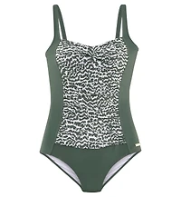 Lascana Women's Printed Tummy Control One Piece Swimsuit Bra Sizing