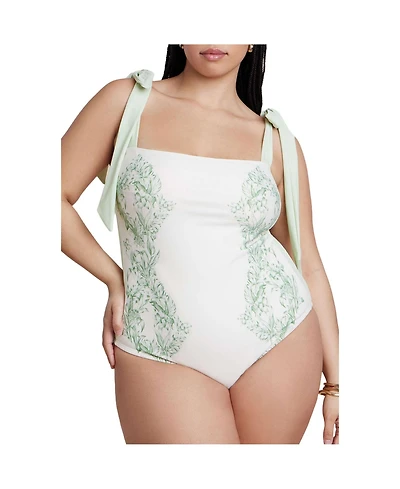 Eloquii Women's Tie Strap One Piece