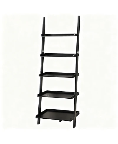 Yigii Ladder Bookshelf Solid Pine Traditional Modern