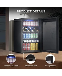 Antarctic Star 3.2 Cu. Ft. Beverage & Wine Cooler with Digital Touch Display