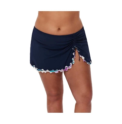 Profile by Gottex Plus Canva Tricolore Side Slit Skirt Swim Bottom