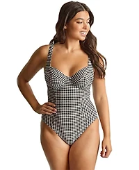 Panache Lingerie Women's Gingham Paloma Underwire Side Support One Piece Swimsuit