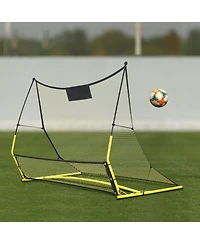 Mecale 71 x 40 Inch 2-in-1 Soccer Rebounder Net with Carry Bag