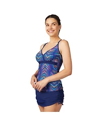 Free Country Women's Macrame Back Tankini Top