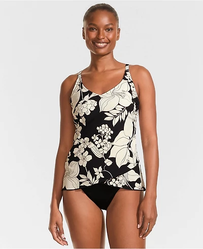 Lands' End Women's Dd-Cup Tulip Hem Tankini Top
