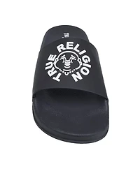 True Religion Men's Tyler Buddha Logo pool Slide