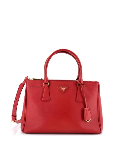 Pre-Owned Prada Medium Galleria Double Zip Tote Saffiano Leather
