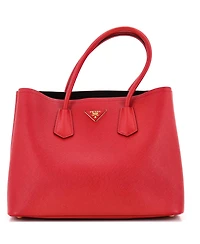 Pre-Owned Prada Large Cuir Double Tote Saffiano Leather