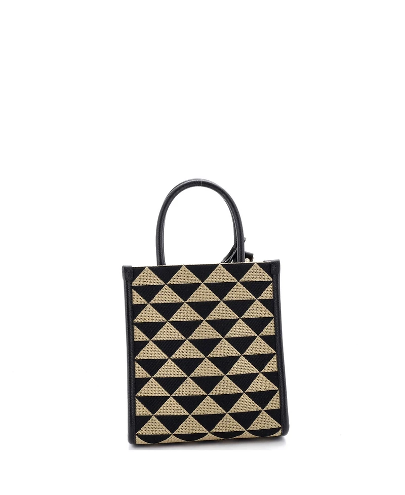 Pre-Owned Prada Mini Symbole Shopper Tote Jacquard