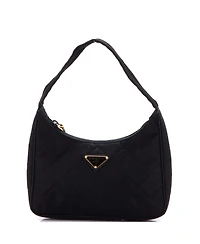 Pre-Owned Prada Small Hobo Quilted Tessuto