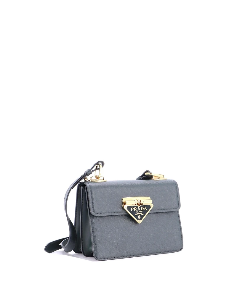 Pre-Owned Prada Small Symbole Flap Bag Saffiano Leather