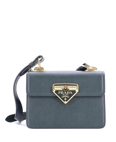 Pre-Owned Prada Small Symbole Flap Bag Saffiano Leather