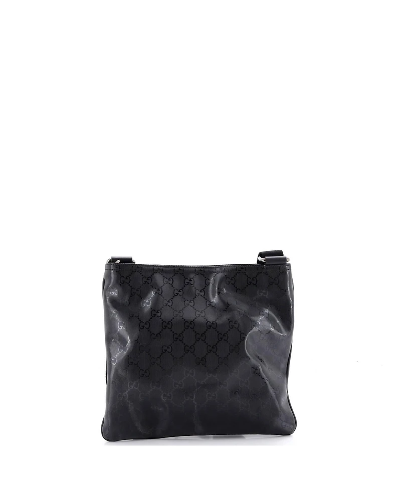 Pre-Owned Gucci Medium Front Zip Flat Messenger Bag Gg Imprime