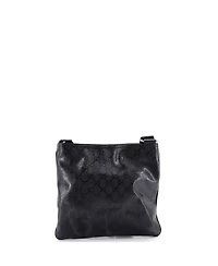 Pre-Owned Gucci Medium Front Zip Flat Messenger Bag Gg Imprime