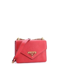 Pre-Owned Prada Small Envelope Flap Chain Shoulder bag Saffiano Leather