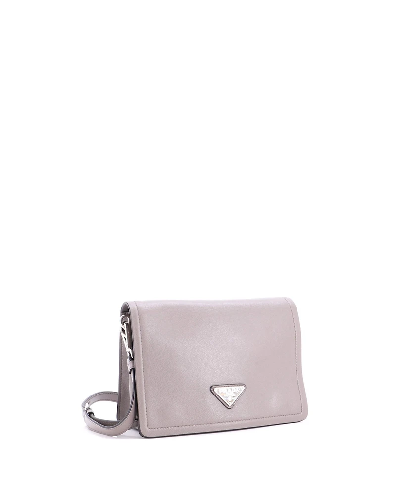 Pre-Owned Prada Small Flap Messenger Glace Calf