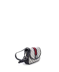 Pre-Owned Gucci Mini Ophidia Flap Shoulder Bag Gg Coated Canvas