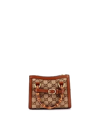 Pre-Owned Gucci Mini Diana Nm Bamboo Handle Tote Crystal Embellished Gg Canvas