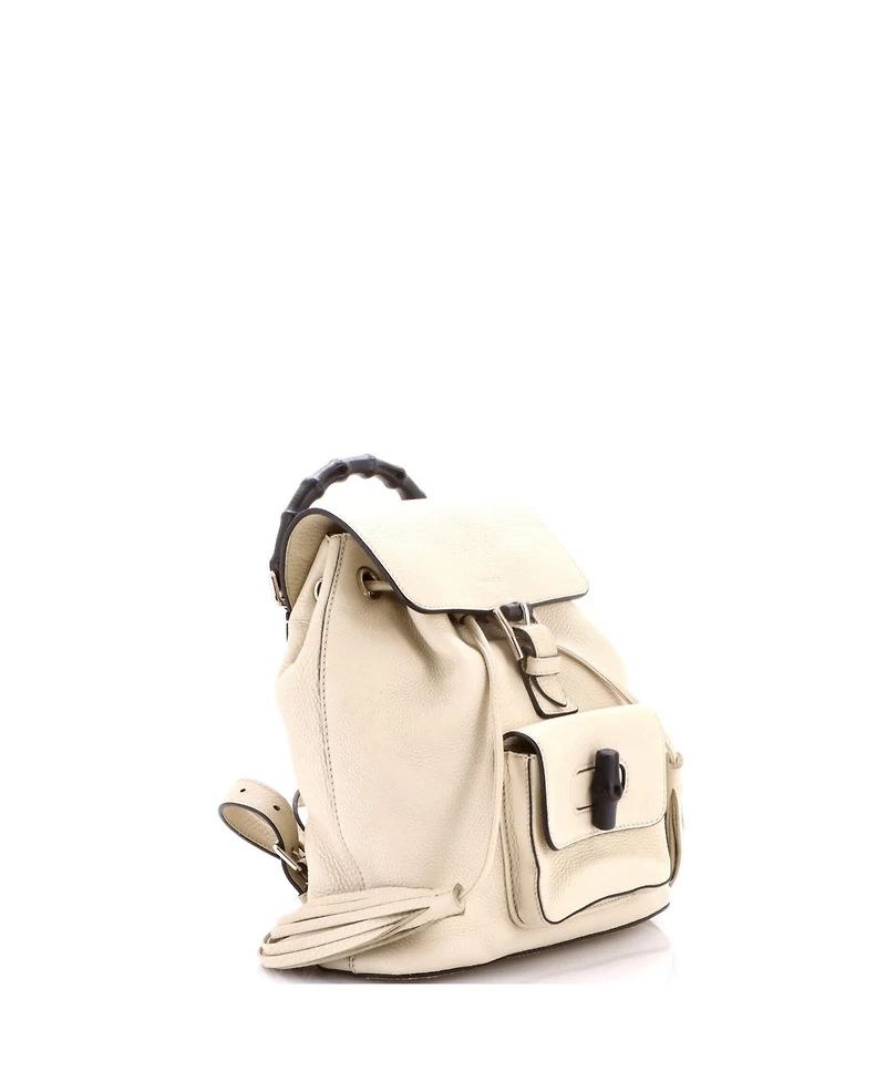 Pre-Owned Gucci Medium Bamboo Tassel Backpack Leather