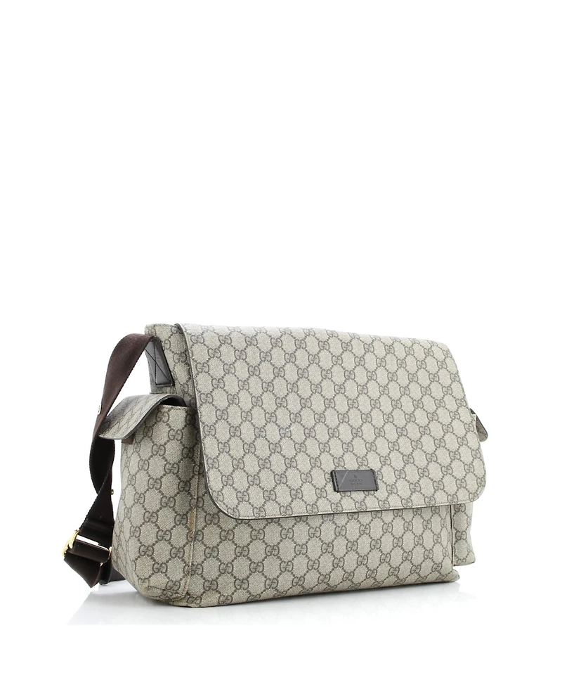 Pre-Owned Gucci Diaper Bag Gg Coated Canvas