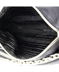 Pre-Owned Prada Small Double Pouch Convertible Crossbody Bag Tessuto