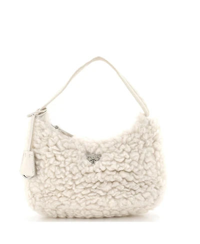 Pre-Owned Prada Mini Re-Edition 2000 Hobo Cashmere