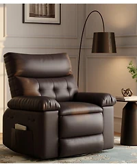 gaomon Oversized Recliner Chair with Heat and Massage, 360 Degree Swivel Lazy Boy Recliner for Adults, Manual Rocking Chair