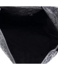 Pre-Owned Gucci Large Double Buckle Messenger Bag Gg Imprime