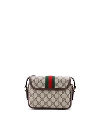 Pre-Owned Gucci Mini Ophidia Flap Shoulder Bag Gg Coated Canvas