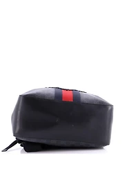 Pre-Owned Gucci Medium Angry Cat Web Backpack Gg Coated Canvas with Applique