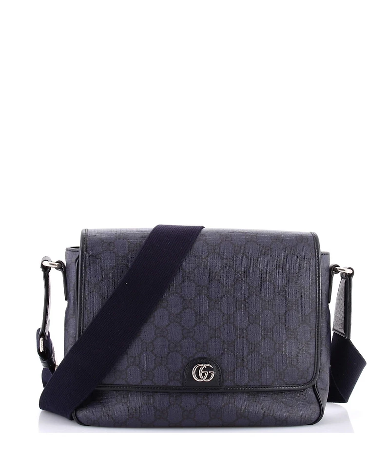 Pre-Owned Gucci Medium Ophidia Flap Messenger Bag Gg Coated Canvas