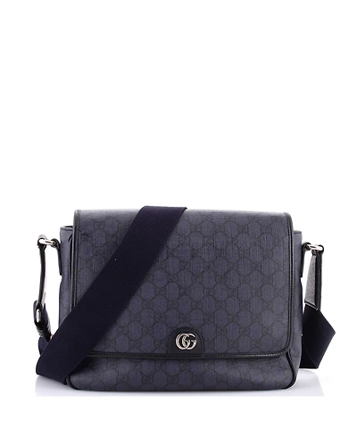 Pre-Owned Gucci Medium Ophidia Flap Messenger Bag Gg Coated Canvas