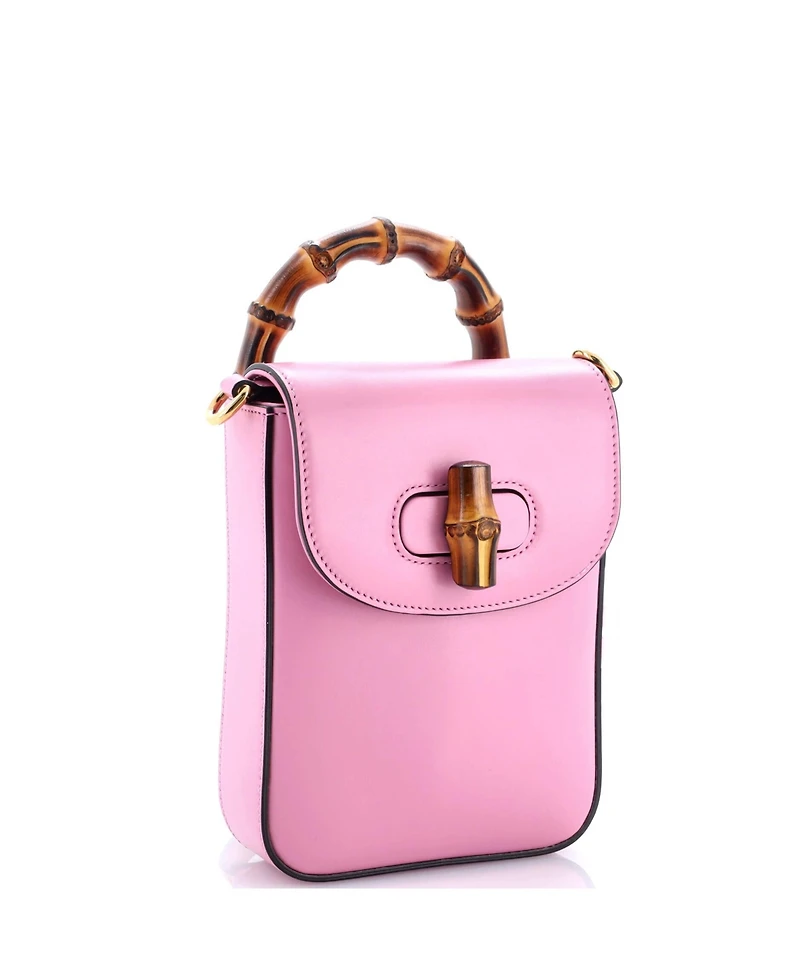 Pre-Owned Gucci Mini Bamboo Top Handle Backpack Leather