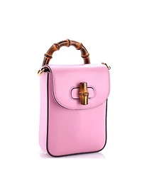 Pre-Owned Gucci Mini Bamboo Top Handle Backpack Leather