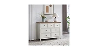 Flynama Rustic 3 Drawer Dresser Oak Finish Sturdy Construction for Bedroom Living Room Storage