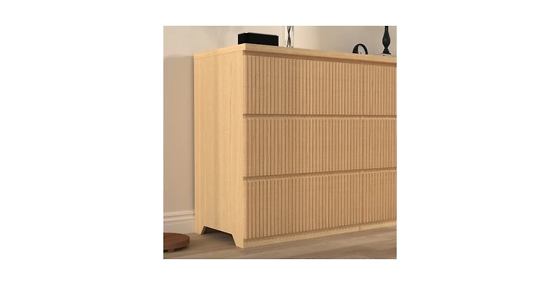 Flynama 6 Drawer Minimalist Dresser Storage Cabinet for Closet Home Furniture with Spacious Drawers Easy Assembly